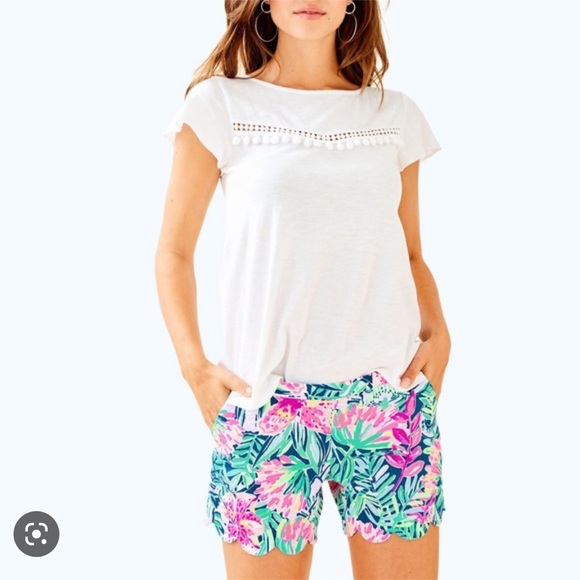 Lilly Pulitzer Tops - Lilly Pulitzer White Florabelle Top